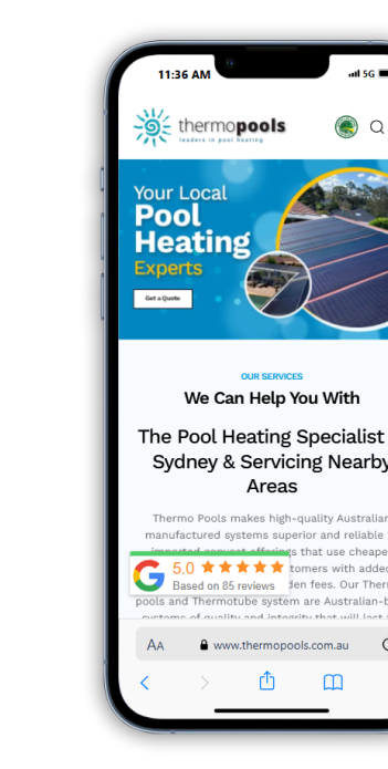 thermo pools mobile view